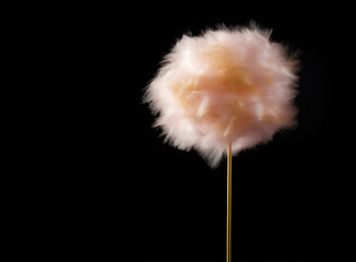 Fototapeta premium Sweet cotton candy on black background
