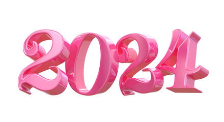 2024 New Year 3d illustration