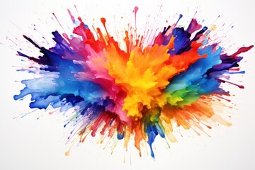 Colorful Watercolor Splash Explossion - Ai Generative