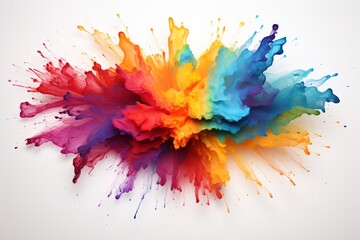 Colorful Watercolor Splash Explossion - Ai Generative