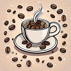 Obraz premium coffee cup background