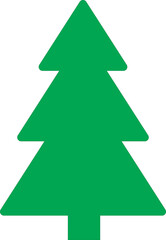 Christmas tree flat icon vector illustration. Christmas New Year celebration