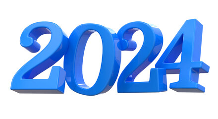2024 New Year 3d illustration
