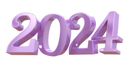 2024 New Year 3d illustration