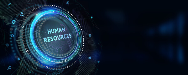 Business, Technology, Internet and network concept. Human Resources HR management concept. 3d illustration