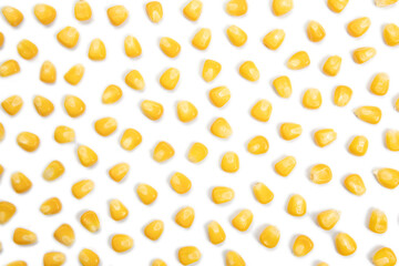 top view stock photo isolated corn pattern on white background.