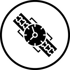 Obraz premium Vector Design Wristwatch Icon Style