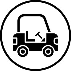 Vector Design Golf Cart Icon Style