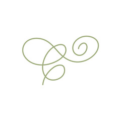 Vector doodle ink pen calligraphy flourish 