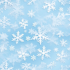 Fototapeta na wymiar Stunning Pastel Snowflake Seamless Pattern Wallpaper