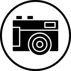 Vector Design Mirrorless Camera Icon Style