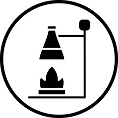 Vector Design Burning Flask Icon Style
