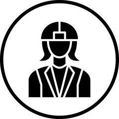 Vector Design Female Engineer Icon Style