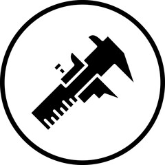 Vector Design Vernier Caliper Icon Style