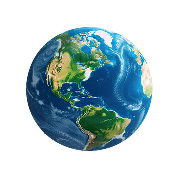 Earth model on transparent background PNG