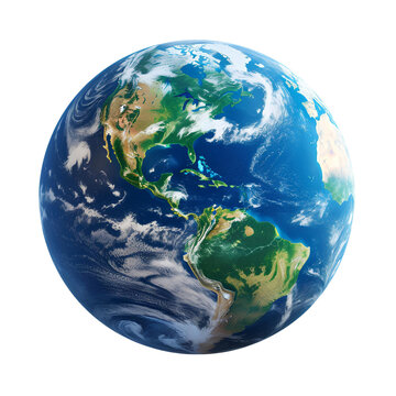 Earth model on transparent background PNG