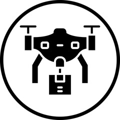 Vector Design Drone Delivery Icon Style
