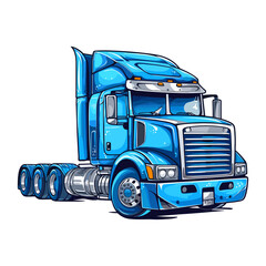 heavy truck Sticker, Truck Trailer illustration.