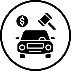 Vector Design Car Auction Icon Style
