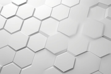 hexagonal white background with many different shapes