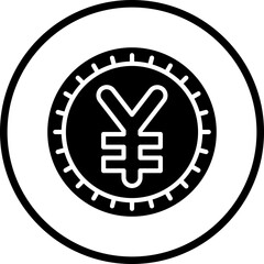 Vector Design Chinese Yuan Icon Style