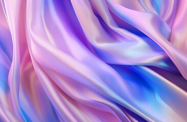 Obraz premium violet and blue holographic fabric, colourful abstract background