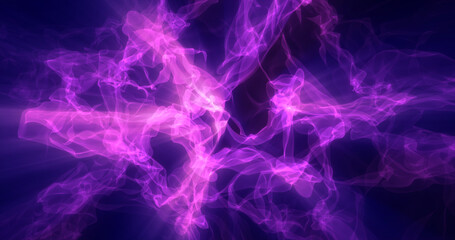 Abstract purple energy magical waves glowing background - obrazy, fototapety, plakaty