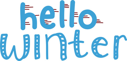 Hello Winter lettering