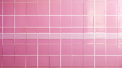 Fototapeta premium Pink tile wall chequered background bathroom floor