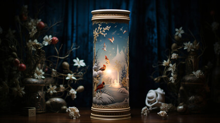 Decorated window candle