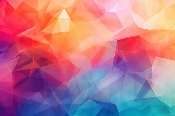 Colorful abstract wallpaper with geometric shapes on a polygonal background. Digital illustration showcasing a tech layout. Generative AI