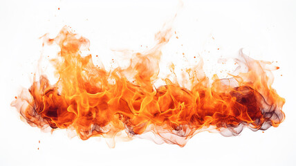 fire flame isolated on white background