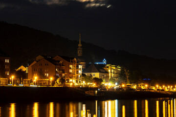 Bad Schandau an der Elbe bei Nacht 1