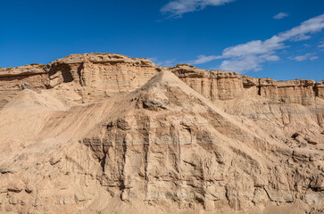 Fototapeta premium Yadan Landform on the Desert of Xinjiang, China