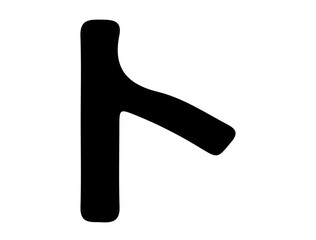 Japanese katakana alphabets silhouette vector art