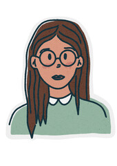 Illustration logo personnes stickers visage
