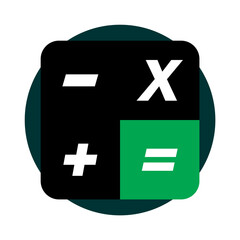 calculator number calculation pointer icon design logo