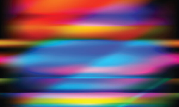 horizontal rainbow stripes color background for vector background design.