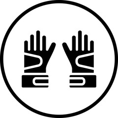 Fototapeta premium Gloves Icon Style