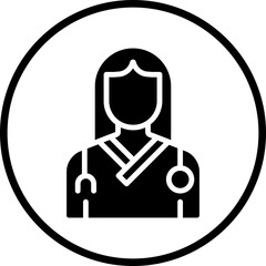 Female Surgeon Icon Style