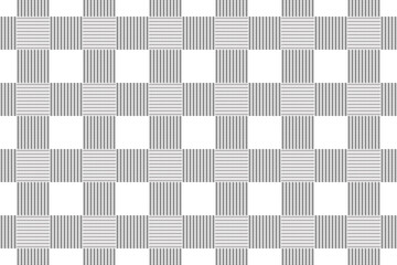 Plaid rope pattern. Tartan checked plaids with light and dark gray element on white background. Seamless muted gray background for tablecloth blanket carpet cover decoration wallpaper all over print