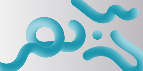 3D colorful arches. Liquid geometric shapes. Abstract vector design elements. suitable for web banner and walpaper design.