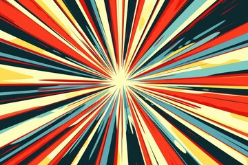 This vector illustration captures a comic book-style speed lines background with radial and radiating lines.Generative AI