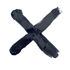 X mark hand drawn painting