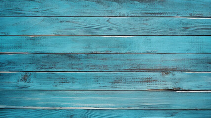 Obraz premium wood background. blank turquoise color wall with space for graphic design element