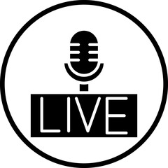 Live Podcast Icon Style