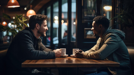 Cozy caf&eacute; setting for focused collaboration.