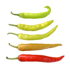 red hot chili peppers isolated