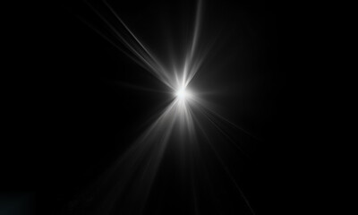Beautiful light flares. Glowing streaks on dark background