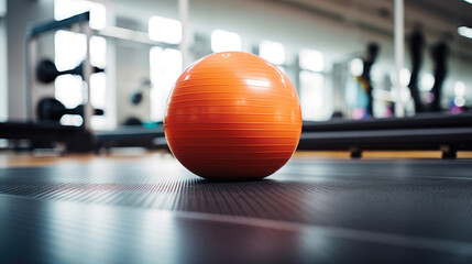 Stability ball in functional training area. No individuals.